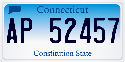 CT license plate AP52457