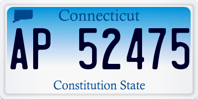 CT license plate AP52475