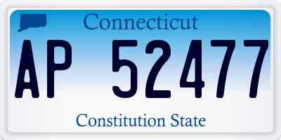 CT license plate AP52477
