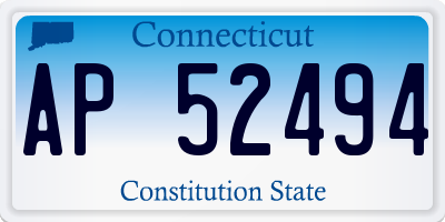 CT license plate AP52494