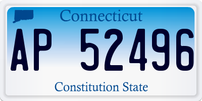 CT license plate AP52496