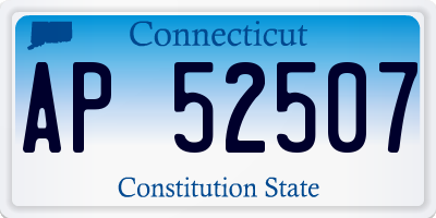 CT license plate AP52507
