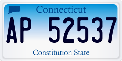 CT license plate AP52537