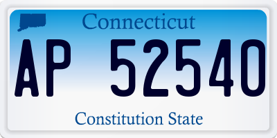 CT license plate AP52540