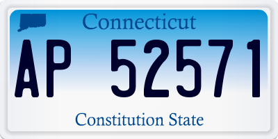 CT license plate AP52571