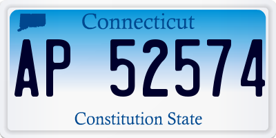 CT license plate AP52574