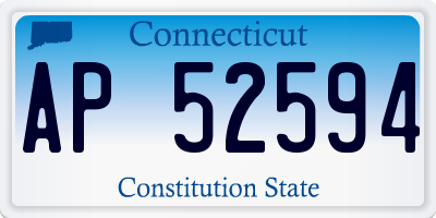 CT license plate AP52594
