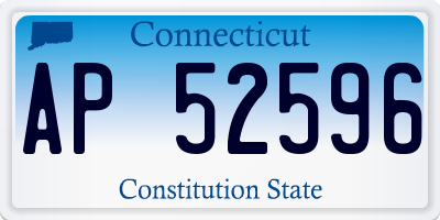 CT license plate AP52596