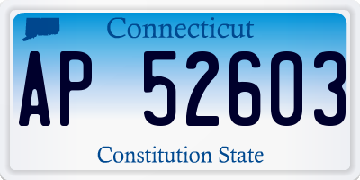 CT license plate AP52603