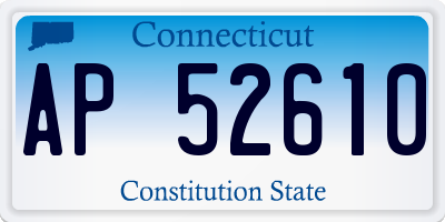 CT license plate AP52610