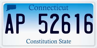 CT license plate AP52616