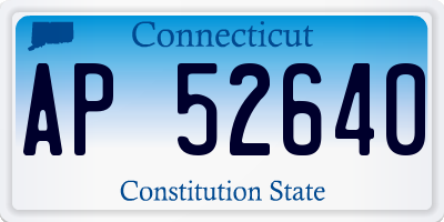CT license plate AP52640
