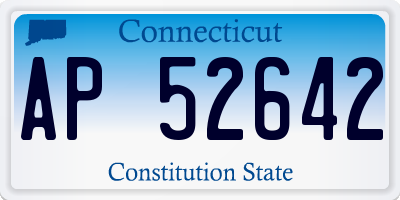 CT license plate AP52642