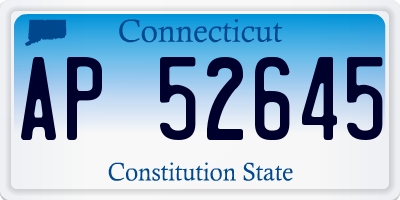 CT license plate AP52645