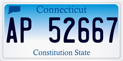 CT license plate AP52667