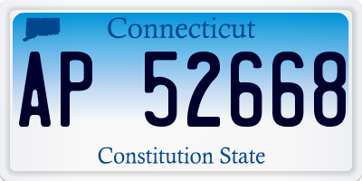 CT license plate AP52668
