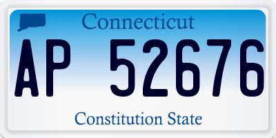 CT license plate AP52676