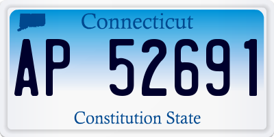 CT license plate AP52691
