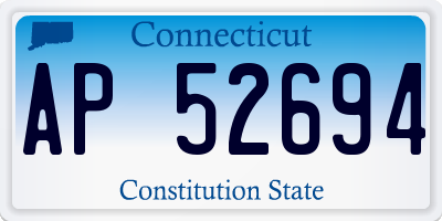 CT license plate AP52694