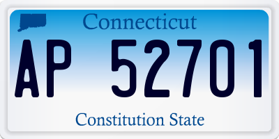 CT license plate AP52701