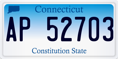 CT license plate AP52703