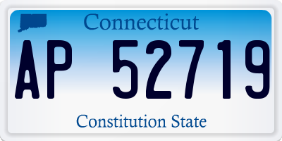 CT license plate AP52719