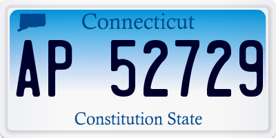 CT license plate AP52729