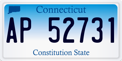 CT license plate AP52731