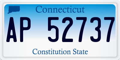 CT license plate AP52737