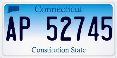 CT license plate AP52745