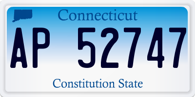 CT license plate AP52747