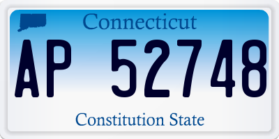 CT license plate AP52748