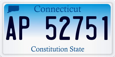 CT license plate AP52751