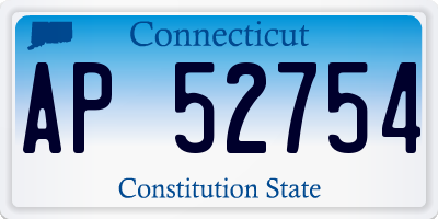 CT license plate AP52754