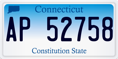 CT license plate AP52758