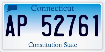 CT license plate AP52761