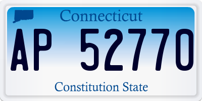 CT license plate AP52770
