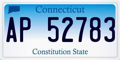 CT license plate AP52783