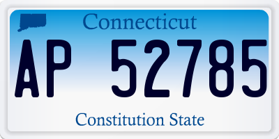 CT license plate AP52785