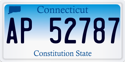 CT license plate AP52787
