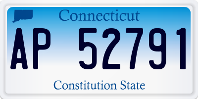 CT license plate AP52791