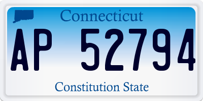 CT license plate AP52794