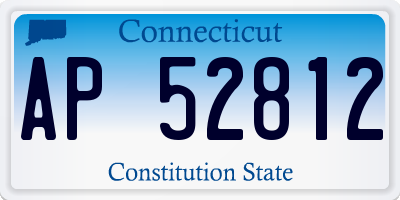 CT license plate AP52812