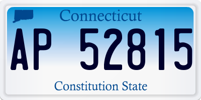 CT license plate AP52815