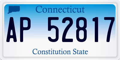 CT license plate AP52817