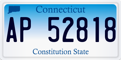 CT license plate AP52818