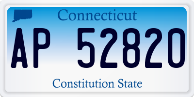 CT license plate AP52820