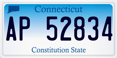 CT license plate AP52834