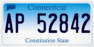 CT license plate AP52842
