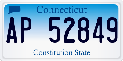 CT license plate AP52849